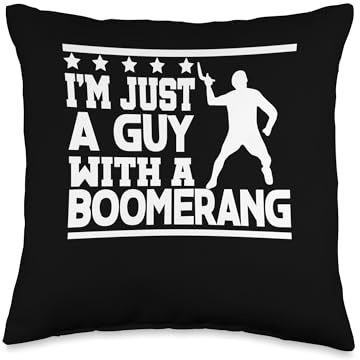 Boomerang Graphic Boomerang Player Boomerang Thrower Sports Throw Pillow