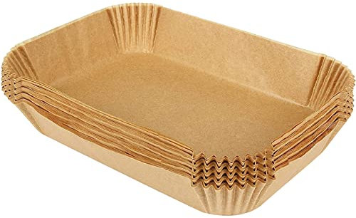 100 Stück Fritteuseneinlagen, rechteckig, antihaftbeschichtet, für Reisen, Küche, Kochbedarf, 100 Stück