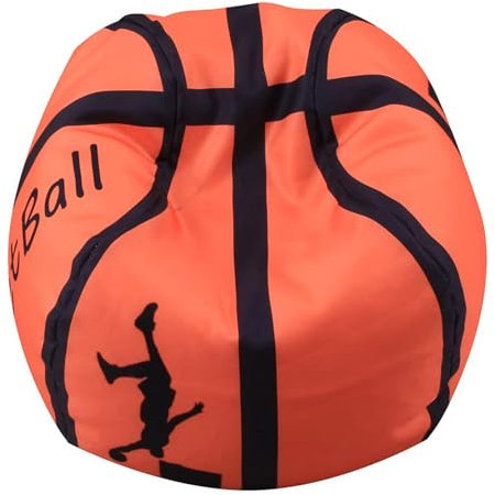 maxToonrain Bean Bags Kids Large,Bean Bag Without FillingToy Teddy Storage Beanbags Chair Cover Girls Boys Bedroom Accessories Birtdays for Indoor Outdoor(Basketball,38 inch)
