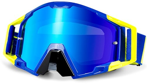 NENKI Motocross Brille, Motorradbrille mit Nasenschutz, Skibrille für Damen und Herren, für Outdoor-Sport, als mtb brille