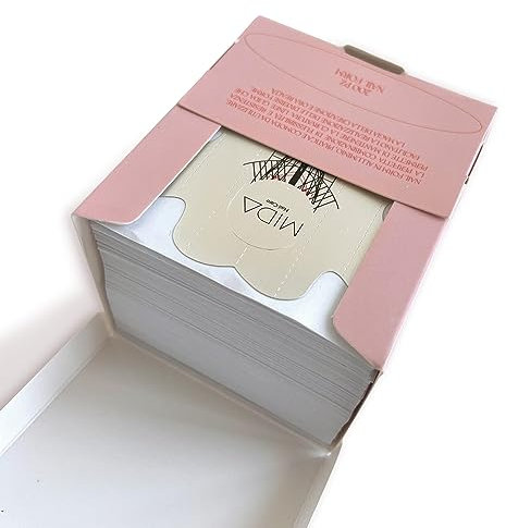 MIDA Cartine in alluminio per ricostruzione unghie, 200 pezzi, cartine per allungamento unghie