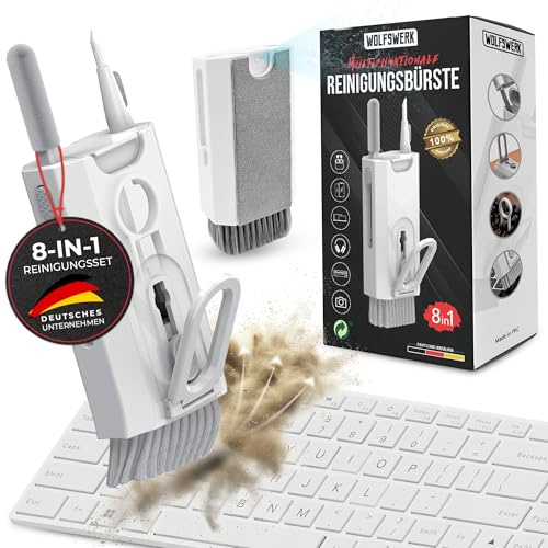 Tastatur Reinigungsset, Mukltifunktionales Reinigungsset, Reinigungsset für Laptop, Airpods, Handy, Tablet, Computer, Ladecase, Kamera, PC Zubehör, Kopfhörer, iPhone, Keyboard Cleaner, Laptop Cleaner