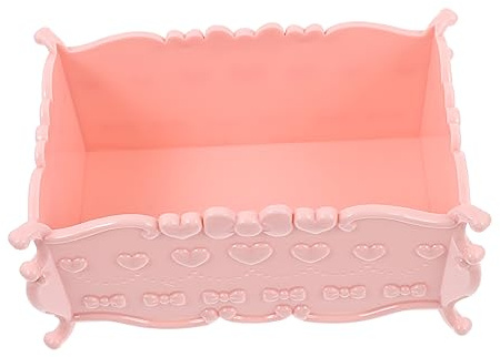COSMEVIVI Sandbadebehälter und Einfachem Sandwechsel für Hamster aus Kunststoff Rosa mit Rutschfestem Boden Offen für Sandbad und Haustierkäfig