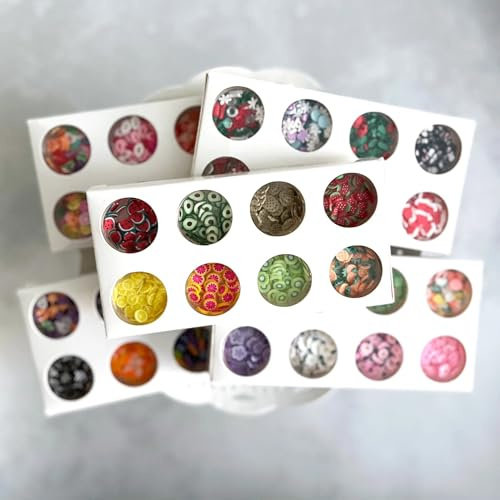 Confezione di 40 disegni unici di spargimenti di argilla per artigianato, album di ritagli e biglietti, perfetti per progetti fai da te e creazioni fatte a mano, decorazioni per carte shaker, set di