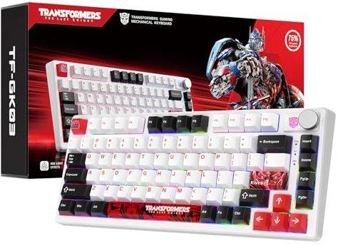 Teclado mecánico inalámbrico GK03, retroiluminado RGB para juegos, trimodo, BT5.0/USB-C/2.4 GHz, interruptor lineal de alta fidelidad personalizado, interruptor lineal de intercambio en caliente