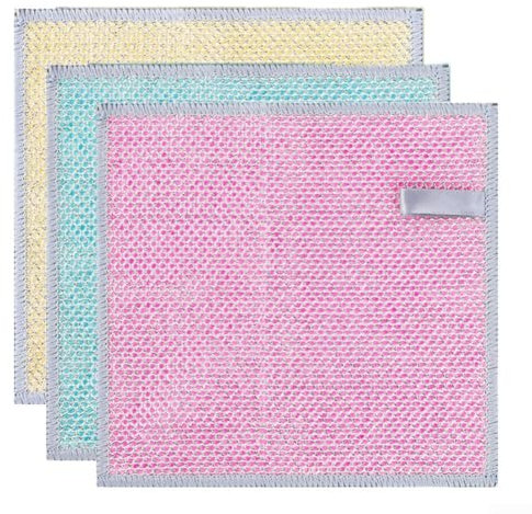 Trapos de limpieza de alambre plateado de larga duración, perfectos para quitar el polvo y pulir, paquete de 110 (3 piezas)