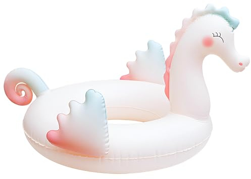 ACTOYS Salvagente Bambino, Salvagente Bambina, Ciambella Gonfiabile, Anello di Nuoto 5-10 Anni, 70 cm, Giochi Piscina, per Piscina e Spiaggia (Cavalluccio marino 70)