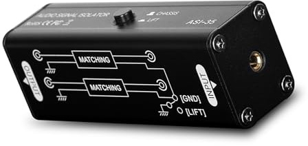 BAFOVY Brusfilter Hum Eliminator Ljudsignalisolator 3,5 Mm Jordslinga för HIFI Stereo Hemmabio Bilspelare Plug Play Konferensmikrofoner Mixerkonsoler Spelare