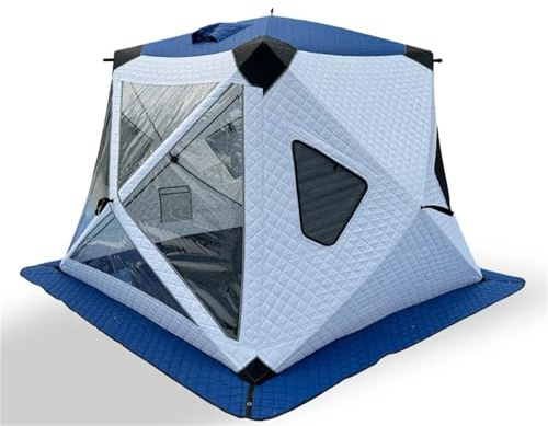 campingtält utomhus vinter fisketält för camping 3–4 personer med fönster, snabböppnande vattentäta vindtäta prylar(färg1)