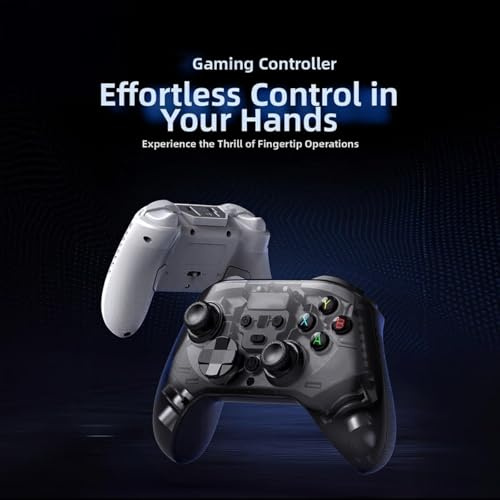 Wireless Game Controller mit Hall Effect Joysticks, Switch, PC, für ps4 und Smartphone, ergonomisches Design, ABS, 2.4G/Bluetooth(White)