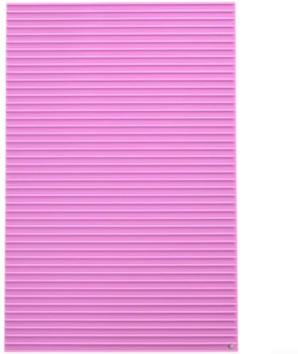 NEIQIUWING Silikonbordstablett rullbar halkfri värmebeständig med dräneringsspår som underlägg och droppmatta för kök matsal grå (rosa)