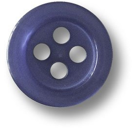 15er Set hübsche perlmuttartig blau schillernde kleine Vierloch Kunststoffknöpfe/Perlmuttartig Blau/Kunststoff Knöpfe/Ø ca. 12mm