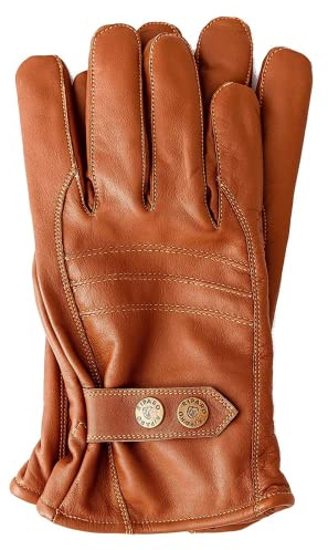Riparo Winter Gloves for Men, Leather Winter Gloves for Cold Weather, Snow Gloves for Motorcycle Driving Hiking Outdoor (Brown, Large)