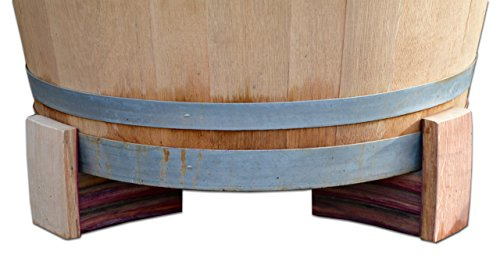 Temesso Le Dessous-de-Plat en Bois de chêne, Pieds pour tonneaux de vin - Set de 3 (1 douelle – Hauteur 3cm)