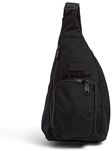 Vera Bradley Women's Recycled Lighten Up Reactive Mini Sling Backpack, Black, One Size