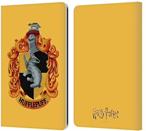 Head Case Designs Offizielle Harry Potter Hufflepuff Kamm Chamber of Secrets I Leder-Wallet-Hülle Kompatibel mit Kindle Paperwhite 1/2 / 3