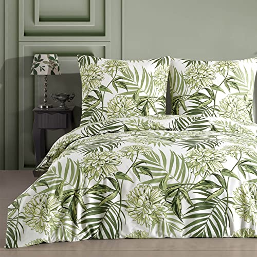 Buymax Bettwäsche 155x220 cm 4-teilig – Bettwäsche Set Renforcé 100% Baumwolle, 2 x Bettbezug 155x220 cm und 2 x Kissenbezüge 80x80 cm, Oeko-TEX, Reißverschluss, weich und atmungsaktiv