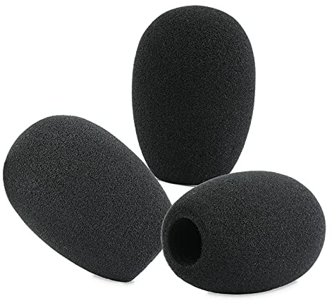 LEFXMOPHY SM81 Windscreen, RK311 Foam Cover Replacement for Shure SM81-LC KSM141 Microphone, Noise-Cancellation Pop Filter 3-Pack