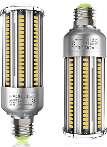 HAONIULED Super Brillante Bombillas LED E27 35W Luz Blanco Neutro Bombilla Maíz 4000K 4000LM Equivalentes Incandescente Bombillas 300W, Lampara Bombilla E27 Led No Regulable, 2 unidades