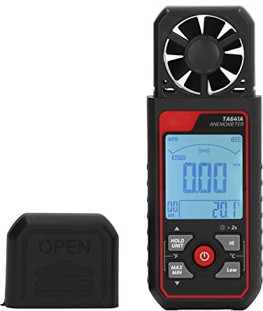 Fydun 8 Blades Digital Anemometer High Accuracy Handheld Wind Speed Meter Gauge 0.06‑30.0m/s for Meteorology, Windsurfing, Kite Flying, Sailboats, Surfing, Fishing