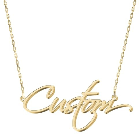 UMAGICBOX Personalized Silver Name Necklace - Custom Engraved Sterling Silver/Stainless Steel Pendant for Women,Unique Gift for Birthdays, Anniversaries, Graduations, and Valentine's Day