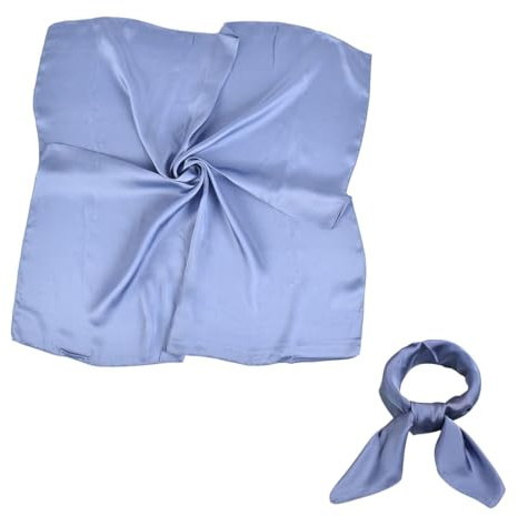KGDUYC Women's Scarves,Women's Head Scarves,Seidenschal, 70 x 70 cm, quadratischer Schal, Blauer Seidenschal