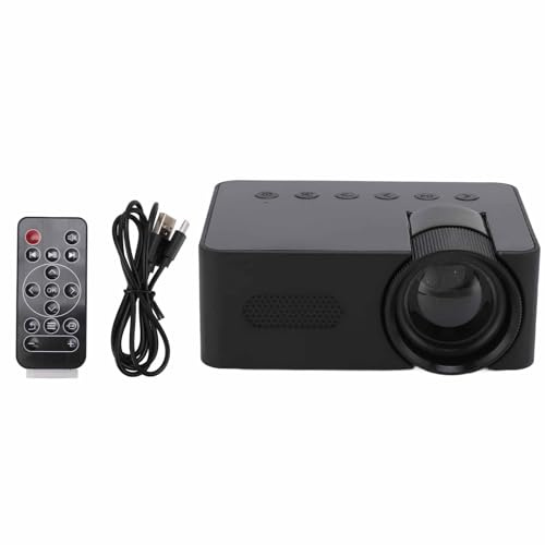 MiniProjektor, HD 1080P Augenschutz, Tragbarer Videoprojektor mit 4 Ω 2 W Lautsprecher, WiFi, Bluetooth, Heimkino Projektor für Decke, Gaming, Film, Draußen, Drinnen