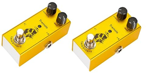 Toyvian 2pcs Guitar Effects Pedal Tremolo Photoelectric Tube Circuit True Bypass for Electric Guitars Modulation Pedal