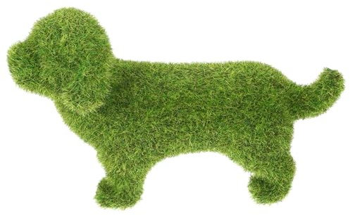 Luxshiny 1pezzi Statuetta Di Cane Da Giardino Decorazione Artistica Per Interni Ed Esterni Ornamenti Per Giardino Colore Verde Realistico
