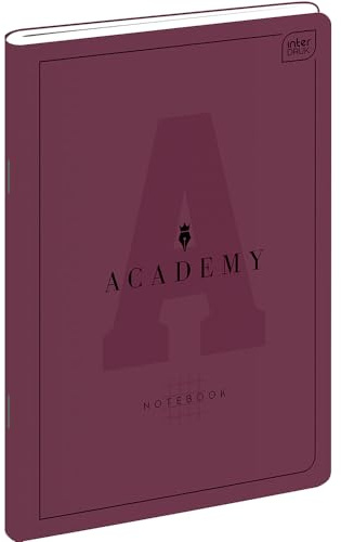 Interdruk Academy Notizbuch, A4, kariert, geheftet, 120 Seiten, 90 g/m², Premium-Qualität, super glattes Papier, abgerundete Ecken