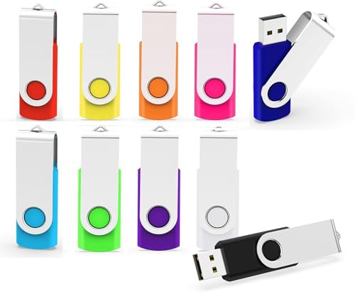 MAKACTUA Memoria USB de 16 GB 10 Pack,Unidad Flash Drive USB 2.0 Memory Stick Flash Drive para PC