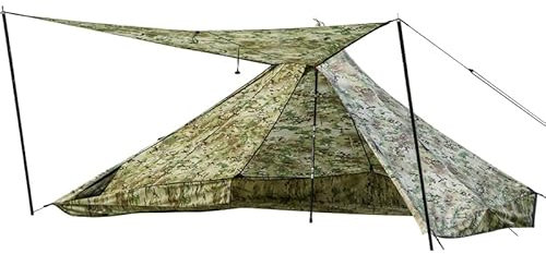 OneTigris Tetra Ultraleicht Zelt Tipi 1-2 Personen, Wandernzelt, Camping Zelt wasserdicht 3 Jahreszeiten für Camping Outdoor, Rucksacktourismus