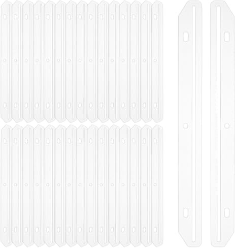 Modixun Lot de 32 porte-revues perforés à 3 trous, organiseur de magazines pour le rangement, classeur à 3 anneaux, porte-revues pour collectionneurs, translucide