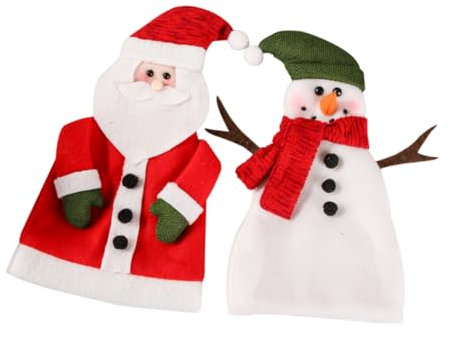 IMIKEYA 2St Weihnachtsflaschen-Set Weihnachtswein Weihnachtsflaschenpullover Weihnachtsdeko für Flaschen weinflaschen verpackung Weihnachtsflaschenhülle kreative Flaschenabdeckung Stoff