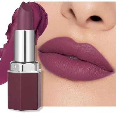 Erinde Rossetto Opaco Impermeabile Viola a Lunga Durata 24 Ore, Permanente, Idratante, Altamente Pigmentato