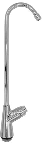 Spring Clear Push Button Point of Use Swan Neck Tap | Chrome Drinking Water Fountain Faucet | 3/8 BSP Fitting with a 1/8 BSP Female Connection