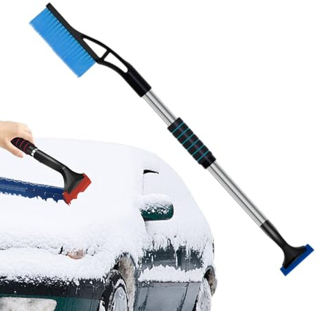 Bärbar skyffel, snöskyffel för hemmet, multifunktionell hopfällbar snöskyffel för bil, utdragbar snöskyffel med förtjockat handtag