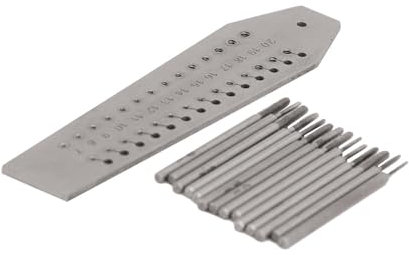 Herramientas para hacer joyas - Acero de alta calidad | Herramientas para reparación de relojes | Juego de machos de roscar para máquina | 14 machos de roscar y 1 placa de tornillo | Herramienta para