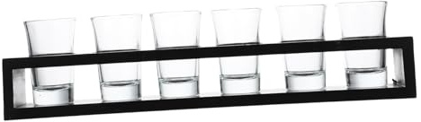 BEBEMOKO Copa De Vidrio Premium Para Vino Cerveza y Licor Con Estante De Madera