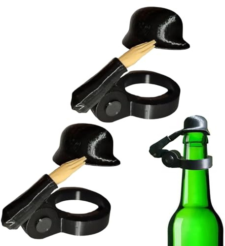 Stonivislyt Soldat Salute Bier Flasche Helm Flaschenhelm Soldat Kronkorken Bierhelm Toppers Wiederverwendbar & Staubdicht Dekoratives Design,Bier Helm Für Party Bar Veteranen Enthusiasten