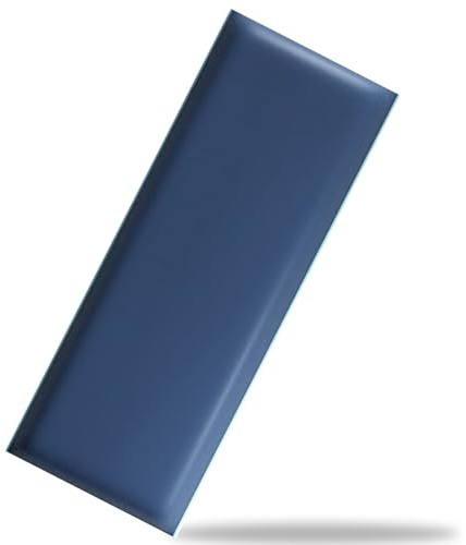 HLTQL Panneau Mur à Coller pour Tete De Lit Coussin Mural Rembourré Panneaux Muraux Adhesif Tete De Lit Convient pour La Chambre, Le Tatami, Etc.(#Navy Blue,25x50cm)