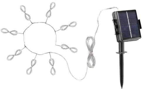 Generico LED Solare Luci Per Ombrelloni Da Esterno Luce Solare Per Ombrellone Esterno 104 LED, 8 Modalità Impermeabile IP67 Con Ricarica USB - Giardino/Terrazzo