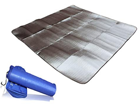 TOYANDONA Feuchtigkeitsbeständige Campingmatte 3x3m – Aluminium Film Schlafmatte für Picknick Outdoor und Zelt Leicht und Faltbar