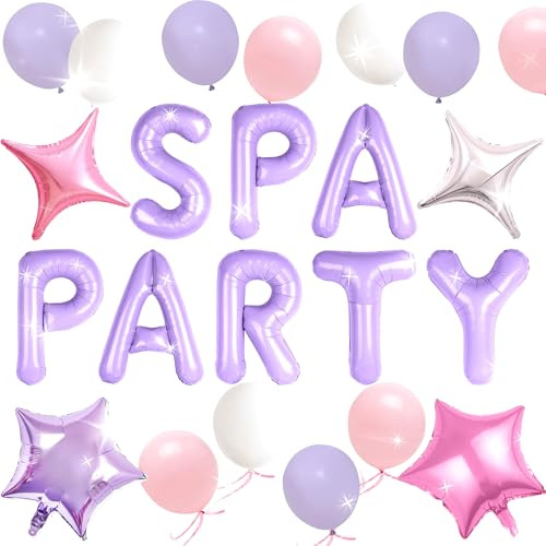 LaVenty Spa globos accesorios para fiestas de spa belleza decoracion niña luna estrella cumpleaños fiestas de bebé novia