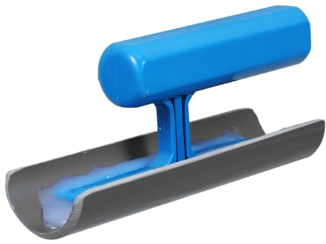 SOIMISS Curved Concrete Edge Forming Tool Lightweight Hand Edger with Tubular Handle for Smooth Precise Application Outdoor Surfaces Versatile Concrete Smoothing and Finishing Trowel for