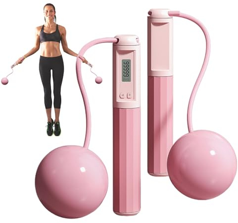Kabelloses Springseil – schnurloses Fitnessgerät, Übungs-Springseil mit Zähler – für Männer, Frauen, Erwachsene, Kinder, Fitness, Workout, Heim-Fitnessstudio