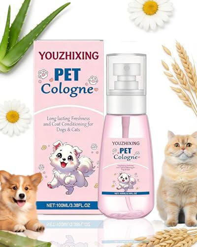 Långvarig sällskapsdjur parfym spray, klassisk babypuder doft, deodorerande och pälsvårdande, resevänlig, 100 ml