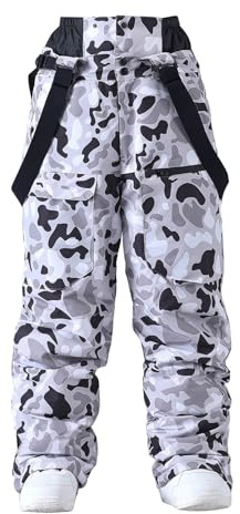 Pantalones de esquí impermeables a prueba de viento Camuflaje Hombre Pantalones de Snowboard Doble Espesor para Alpin Pantalones de Montaña Calientes Pantalones Técnicos Invierno Resistente Medias
