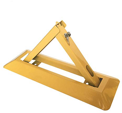 Folding Parking Barrier Heavy Duty Removable Parking Space Lock Manual Parking Blocker Yellow