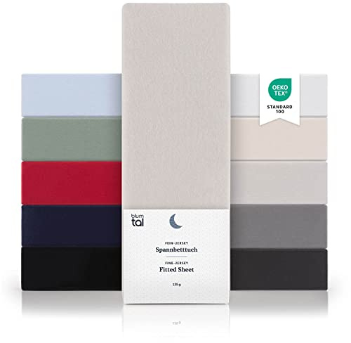 Blumtal Basics Fitted Sheet Topper- Fitted sheet, 100% mjuk bomull, lakan, månskensgrå